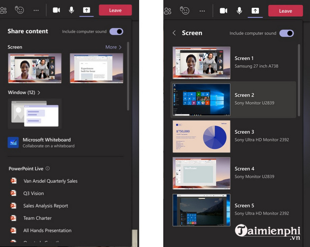 microsoft teams cho windows va macos bo sung ui chia se trong cuoc hop moi