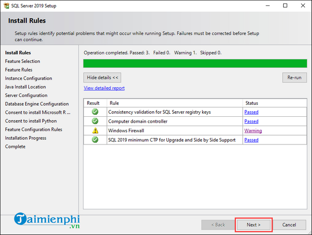 cai microsoft sql server 2019