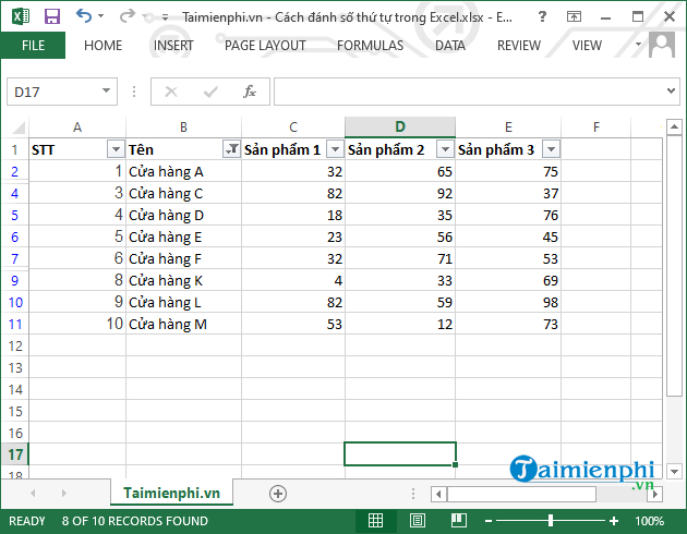 Cách tạo danh sách so sánh trong tệp Excel