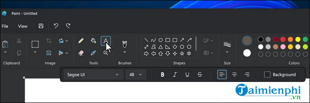 Ứng dụng MS Paint có thiết kế mới và hỗ trợ chế độ tối trên Windows 11 6 ung dung ms paint co che do toi tren windows 11