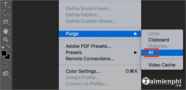 Scratch disks are full in photoshop