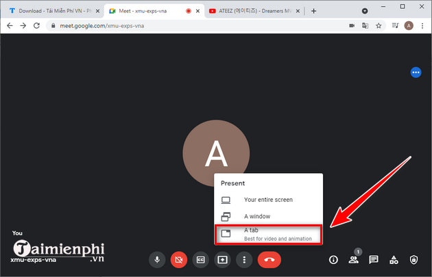 share am thanh google meet tren may tinh