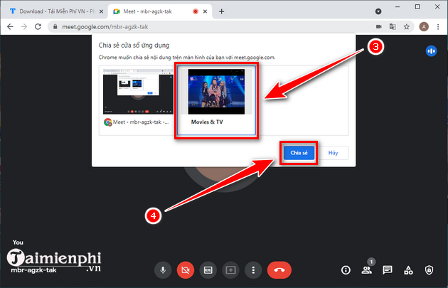 cach chia se am thanh tren google meet