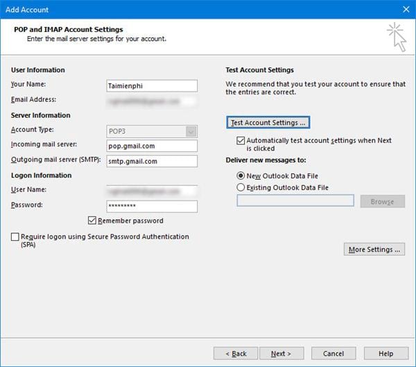 install gmail into outlook 2013 with imap 7