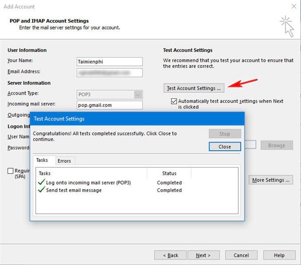 install gmail into outlook 2013 with imap 10