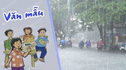 Tả mưa rào ở miền Đông Nam Bộ