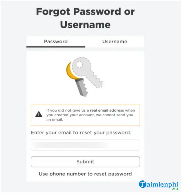 cach lay lai mat khau roblox