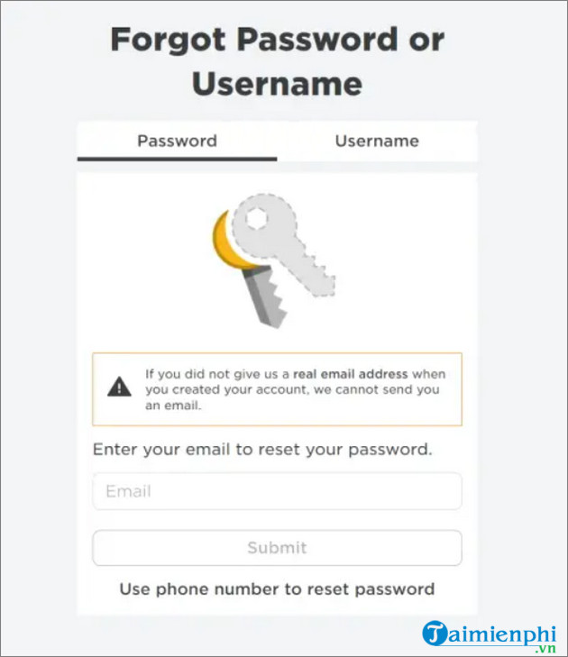 huong dan lay lai tai khoan roblox khi bi quen mat khau