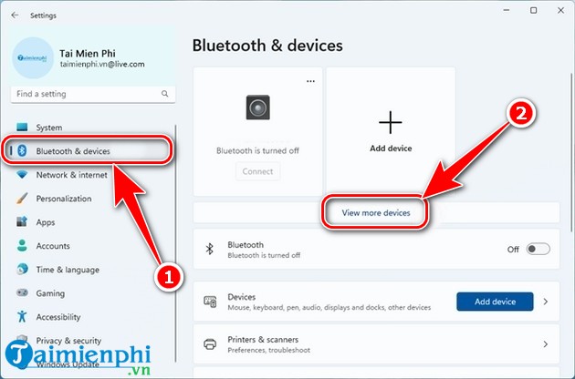 cach bat va ket noi bluetooth tren windows 11