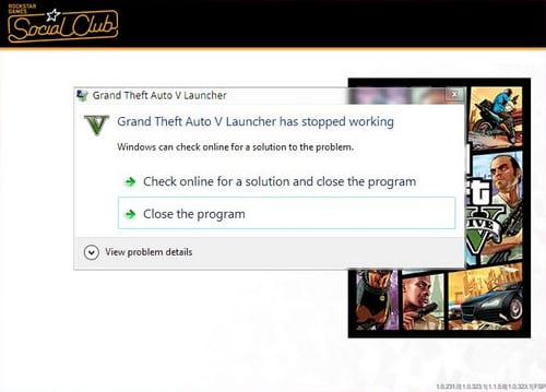 Sửa lỗi Grand Theft Auto V Has Stopped Working