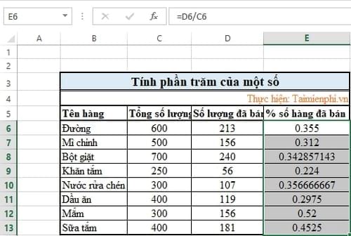 tinh phan tram cua mot so 5