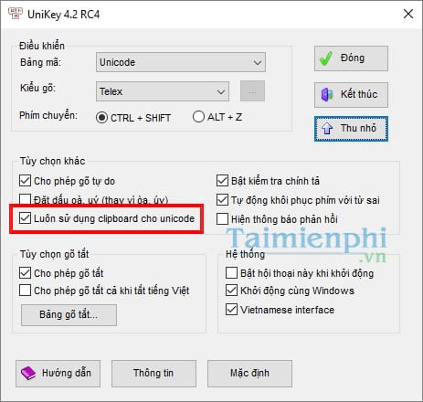 thiet lap go tieng viet tren htkk ihtkk voi unikey 3