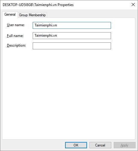 Cách đổi tên tài khoản Windows 10, edit user name