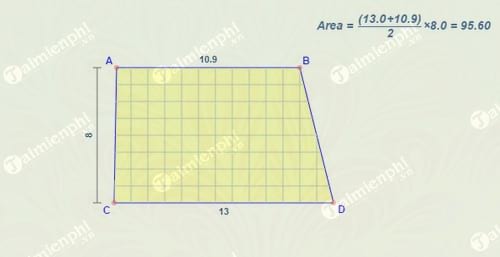 Cách tính diện tích hình thang vuông, cân, khi biết độ dài 4 cạnh, công thức tính 3
