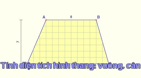 Cách tính diện tích hình thang vuông, cân, khi biết độ dài 4 cạnh, công thức tính 0