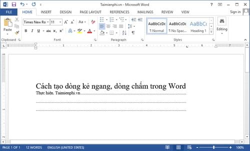 Cách tạo nên khuôn mẫu giấy má A4 với loại kẻ chấm vô Word thiệt dể dàng
