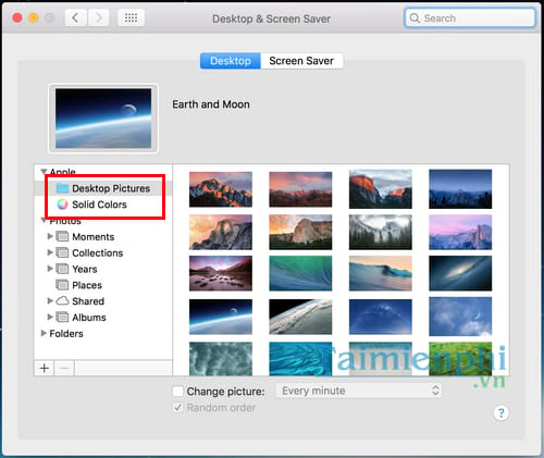 Cách đổi hình nền Macbook, thay ảnh màn hình desktop Macbook