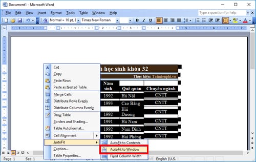 Cách chuyển Excel sang Word 2003 đơn giản nhất