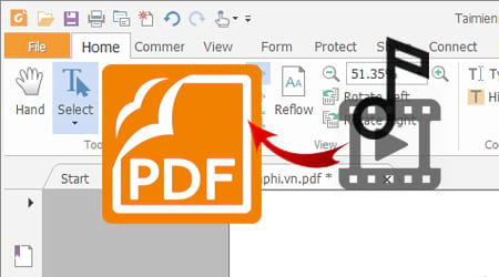 cach chen am thanh nhac vao file pdf bang foxit reader