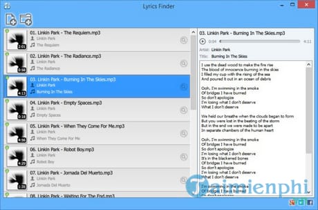 Top phần mềm tìm hiển thị lời bài hát