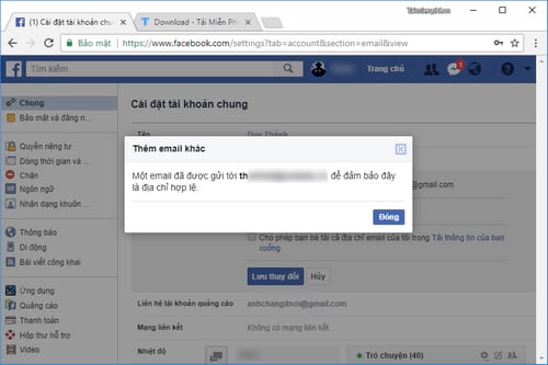 Cách đổi Email trên Facebook nhanh nhất