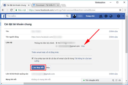 Cách đổi Email trên Facebook nhanh nhất