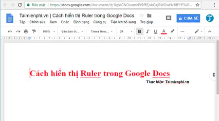 cach hien thi ruler trong google docs