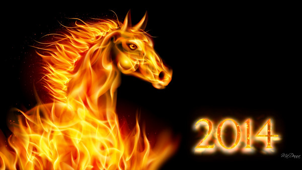 Hình nền năm mới 2014 chủ đề con ngựa, xuân Giáp Ngọ
