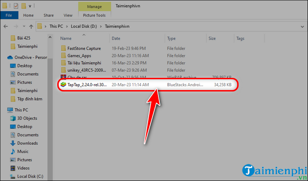 cach tai taptap apk ve may tinh