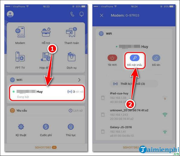 cach doi mat khau wifi fpt tren dien thoai moi nhat 2023