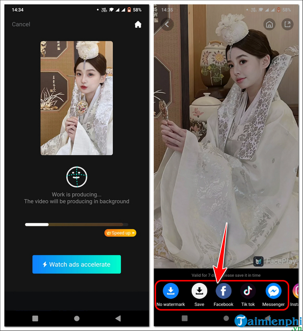 Cách làm video ghép mặt cô dâu Hàn Quốc hot trend TikTok