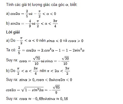 giai toan lop 11 trang 23 24 sach ctst tap 1 cac cong thuc luong giac 5
