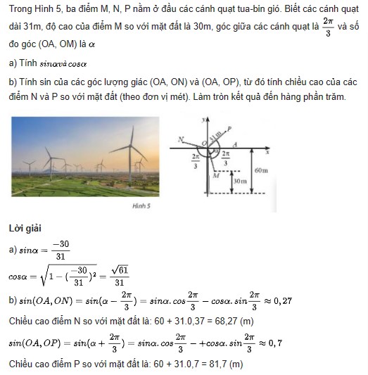 giai toan lop 11 trang 23 24 sach ctst tap 1 cac cong thuc luong giac 9