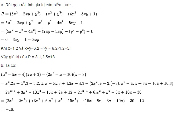 giai toan lop 8 trang 11 12 13 14 15 16 17 sach canh dieu tap 1 cac phep tinh voi da thuc nhieu bien 9