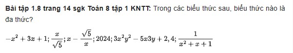 giai toan lop 8 trang 11 12 13 14 sach kntt tap 1 da thuc 15