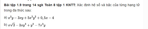 giai toan lop 8 trang 11 12 13 14 sach kntt tap 1 da thuc 17