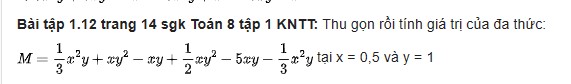 giai toan lop 8 trang 11 12 13 14 sach kntt tap 1 da thuc 23