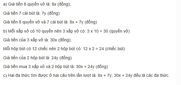 giai toan lop 8 trang 11 12 13 14 sach kntt tap 1 da thuc 10
