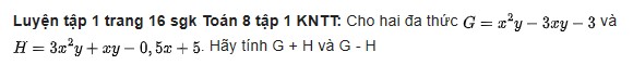 giai toan lop 8 trang 15 16 sach kntt tap 1 phep cong va phep tru da thuc 5