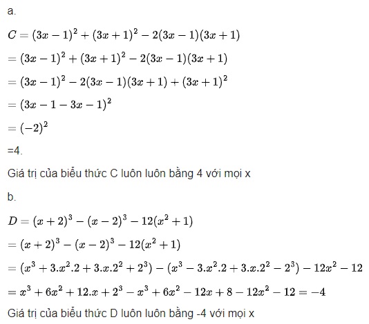 giai toan lop 8 trang 18 19 20 21 22 23 sach canh dieu tap 1 hang dang thuc dang nho 10