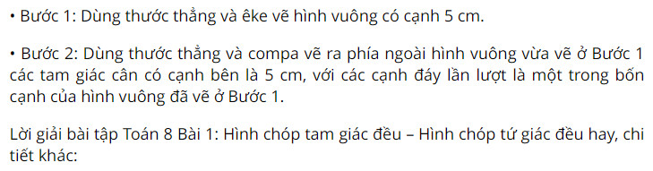 giai toan lop 8 trang 43 44 45 46 47 sach ctst tap 1 hinh chop tam giac deu hinh chop tu giac deu 12
