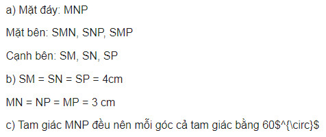 giai toan lop 8 trang 43 44 45 46 47 sach ctst tap 1 hinh chop tam giac deu hinh chop tu giac deu 6
