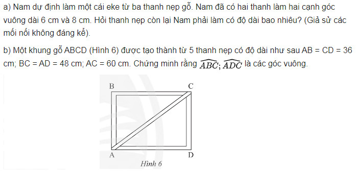 giai toan lop 8 trang 59 60 61 62 sach ctst tap 1 dinh li pythagore 7