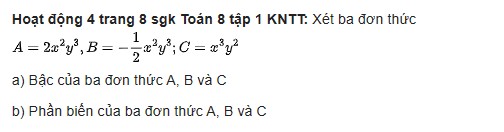 giai toan lop 8 trang 6 7 8 9 10 sach kntt tap 1 don thuc 11