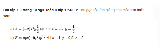 giai toan lop 8 trang 6 7 8 9 10 sach kntt tap 1 don thuc 25