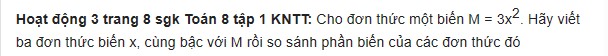 giai toan lop 8 trang 6 7 8 9 10 sach kntt tap 1 don thuc 9