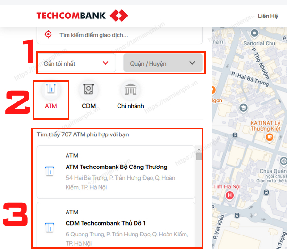 dia chi atm techcombank