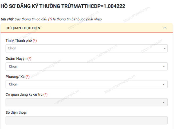 dang ky thuong tru online