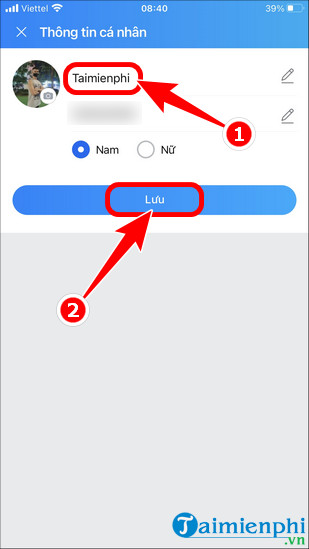 cach dôi ten zalo 2023 cuc nhanh tren dien thoai