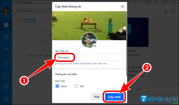 cach doi ten zalo 2023 tren dien thoai va may tinh